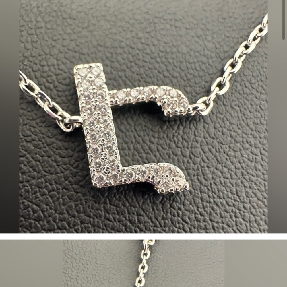 Sparkling Silver Pavé Pendant Necklace